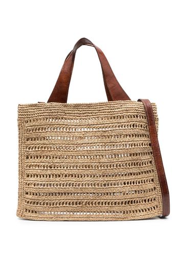 IBELIV Nosy raffia tote bag - Toni neutri