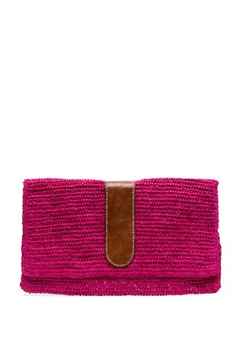 IBELIV woven raffia clutch bag - Rosa