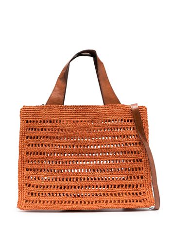 IBELIV Nosy raffia tote bag - Arancione