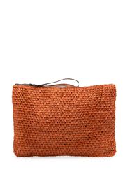 IBELIV Ampy woven-raffia makeup bag - Arancione