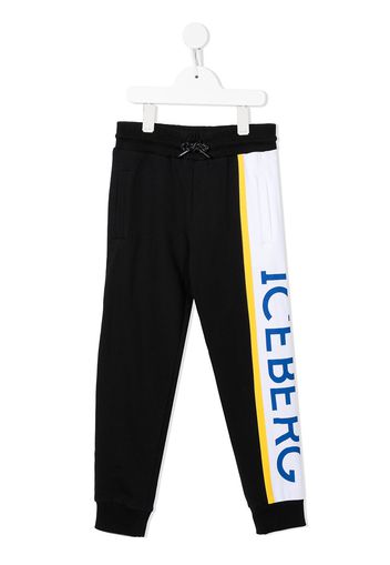 Iceberg Kids Joggers con stampa - Nero