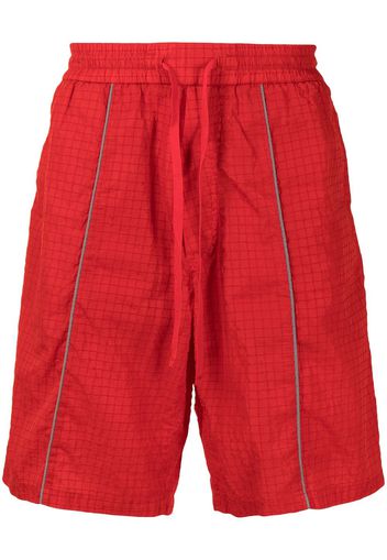 Iceberg check-print track shorts - Rosso