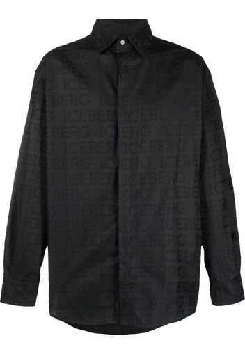 Iceberg logo-print long-sleeved shirt - Nero