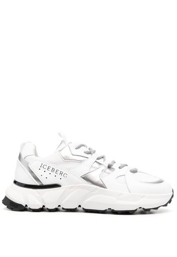 Iceberg Spyder Look metallic-effect sneakers - Bianco