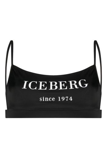 Iceberg Heritage logo-print bikini top - Nero