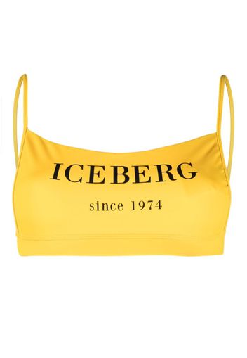 Iceberg Heritage logo-print bikini top - Giallo