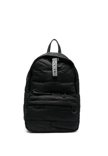 Iceberg logo-embroidered tonal-design backpack - Nero