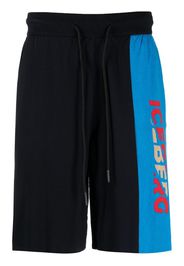 Iceberg logo knit track shorts - Blu