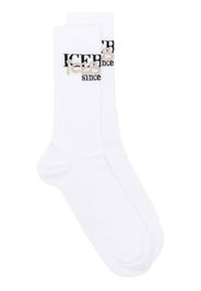 Iceberg logo-print socks - Bianco