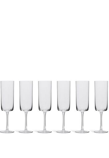 Ichendorf Milano, Ichendorf Milano Amalfi set-of-six flute glasses - Bianco