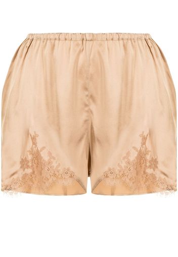 I.D. Sarrieri Shorts con bordo di pizzo - Oro