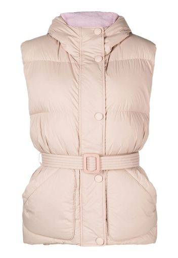 Ienki Ienki belted-waist puffer vest - Rosa