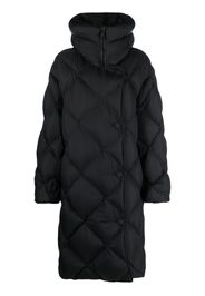 Ienki Ienki diamond-quilted goose-down coat - Nero