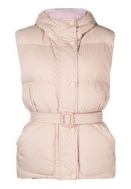 Ienki Ienki belted-waist puffer vest - Rosa