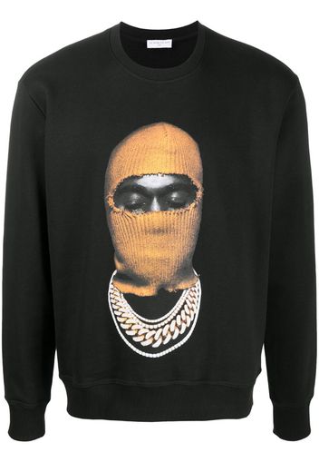 mask cotton crewneck sweatshirt