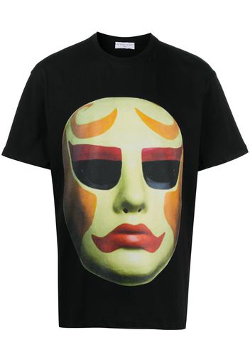 mask-print T-shirt