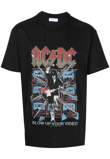 Ih Nom Uh Nit ACDC print cotton T-shirt - Nero