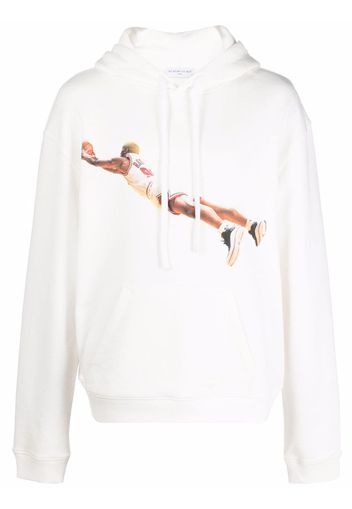 Ih Nom Uh Nit graphic-print drawstring hoodie - Bianco