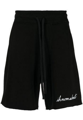 Ih Nom Uh Nit logo-print cotton track shorts - Nero