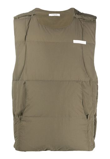 Ih Nom Uh Nit military-vest feather-down gilet - Toni neutri