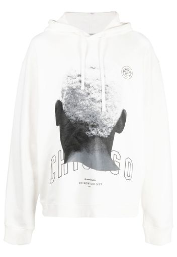 Ih Nom Uh Nit logo drawstring hoodie - Bianco