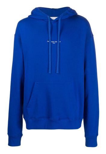 Ih Nom Uh Nit graphic-print drawstring hoodie - Blu