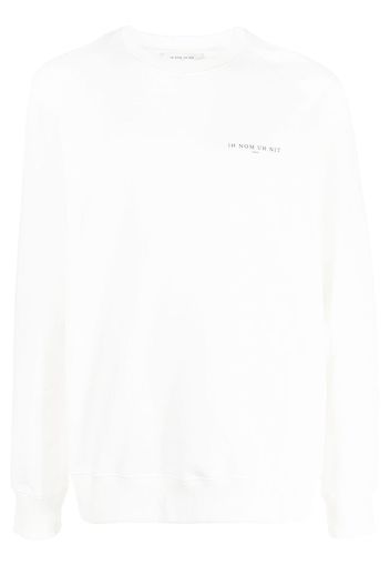Ih Nom Uh Nit graphic-print crew neck sweatshirt - Bianco
