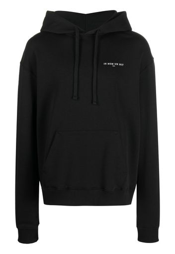 Ih Nom Uh Nit graphic-print cotton hoodie - Nero