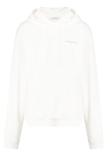 Ih Nom Uh Nit logo-print cotton hoodie - Bianco