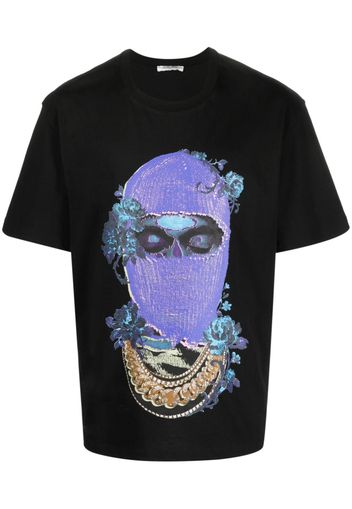 Ih Nom Uh Nit Mask Roses cotton T-shirt - Nero