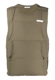 Ih Nom Uh Nit military-vest feather-down gilet - Toni neutri