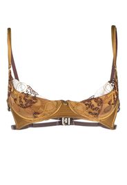 IHUOMA Reggiseno con ricamo - Marrone