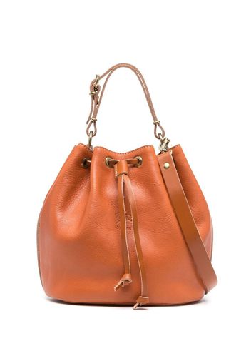 Il Bisonte logo-embossed bucket bag - Marrone