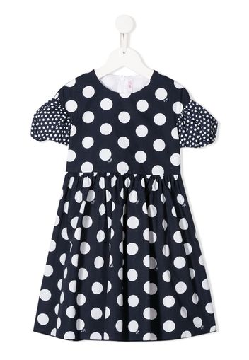 spotted midi dress