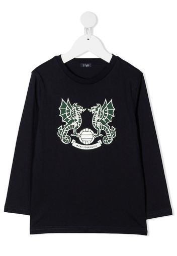 dragon-print cotton sweatshirt