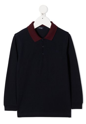 two-tone long-sleeved shirt