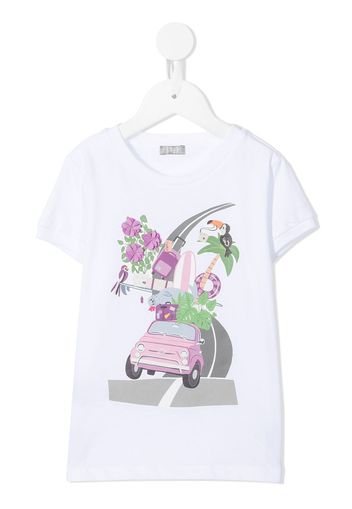 Il Gufo holiday-print cotton t-shirt - Bianco