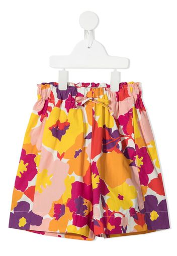 Shorts a fiori con coulisse