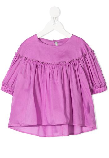 Il Gufo ruched-detail cotton blouse - Rosa