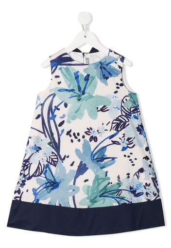 Il Gufo floral-print dress - Blu