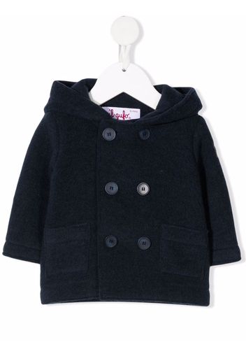 Il Gufo double-breasted hooded coat - Blu