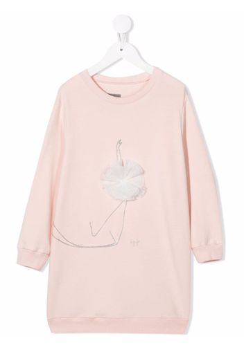 Il Gufo embroidered-detail jumper dress - Rosa