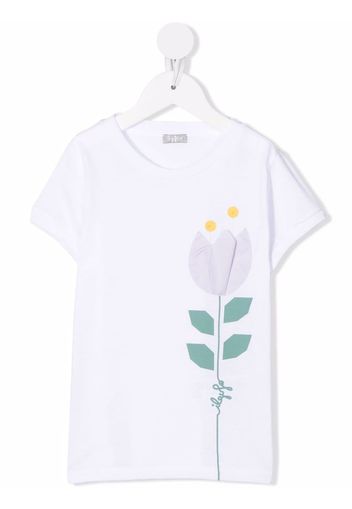 Il Gufo flower-print T-shirt - Bianco