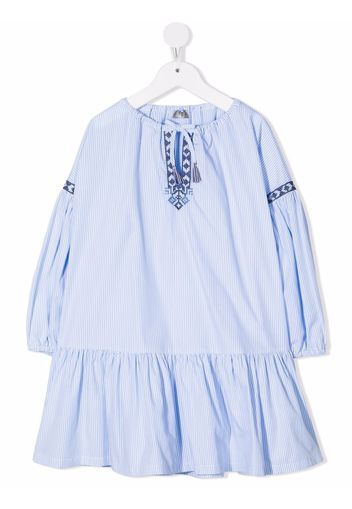 Il Gufo striped kaftan dress - Blu