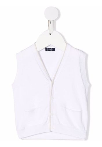 Il Gufo button-up knitted vest - Bianco