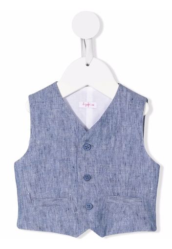 Il Gufo v-neck button-up waistcoat - Blu