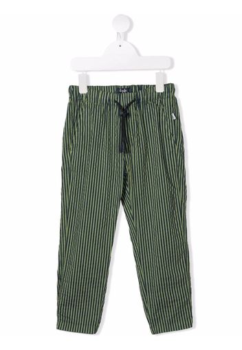 Il Gufo stripe-print trousers - Blu