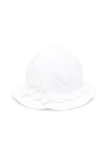 Il Gufo bow-detail sun hat - Bianco