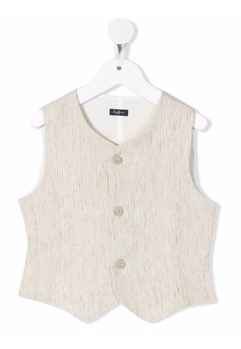 Il Gufo striped button-up waistcoat - Toni neutri