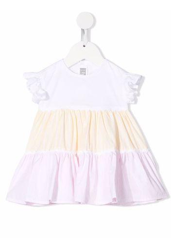 Il Gufo colour-block ruffle dress - Rosa